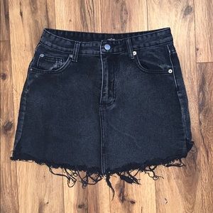 Black Jean Skirt